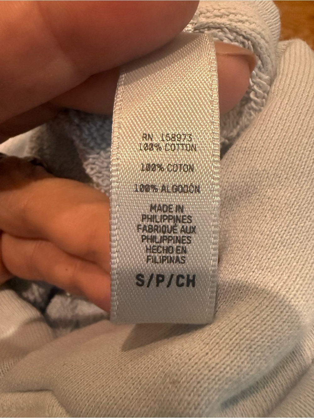Skims. Boyfriend Fleece Lounge Hoodie. Zen Blue. Size Small. - Picture 11 of 11
